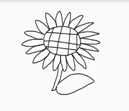 向日葵简笔画简单又好看超火（5种向日葵简笔画）(47)
