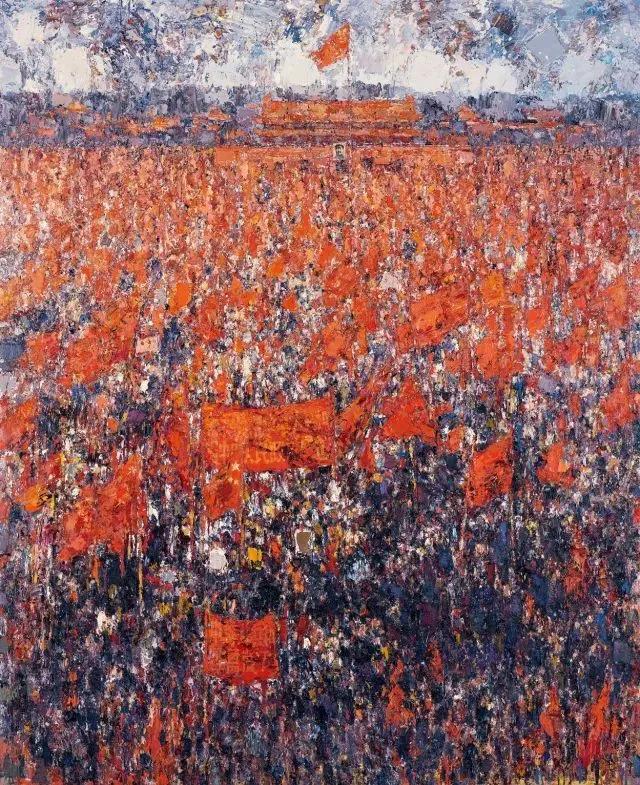 开国大典油画历史场景（你见过多少不同的美术作品）(6)