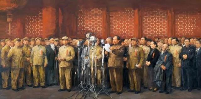 开国大典油画历史场景（你见过多少不同的美术作品）(3)